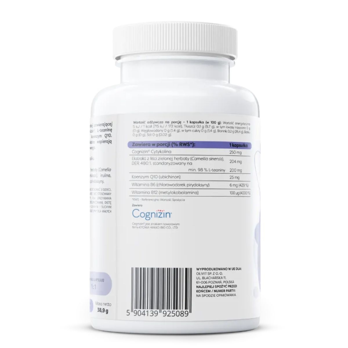 Neuropower z cytykoliną 250 mg OSAVI - 60 kapsułek wegańskich