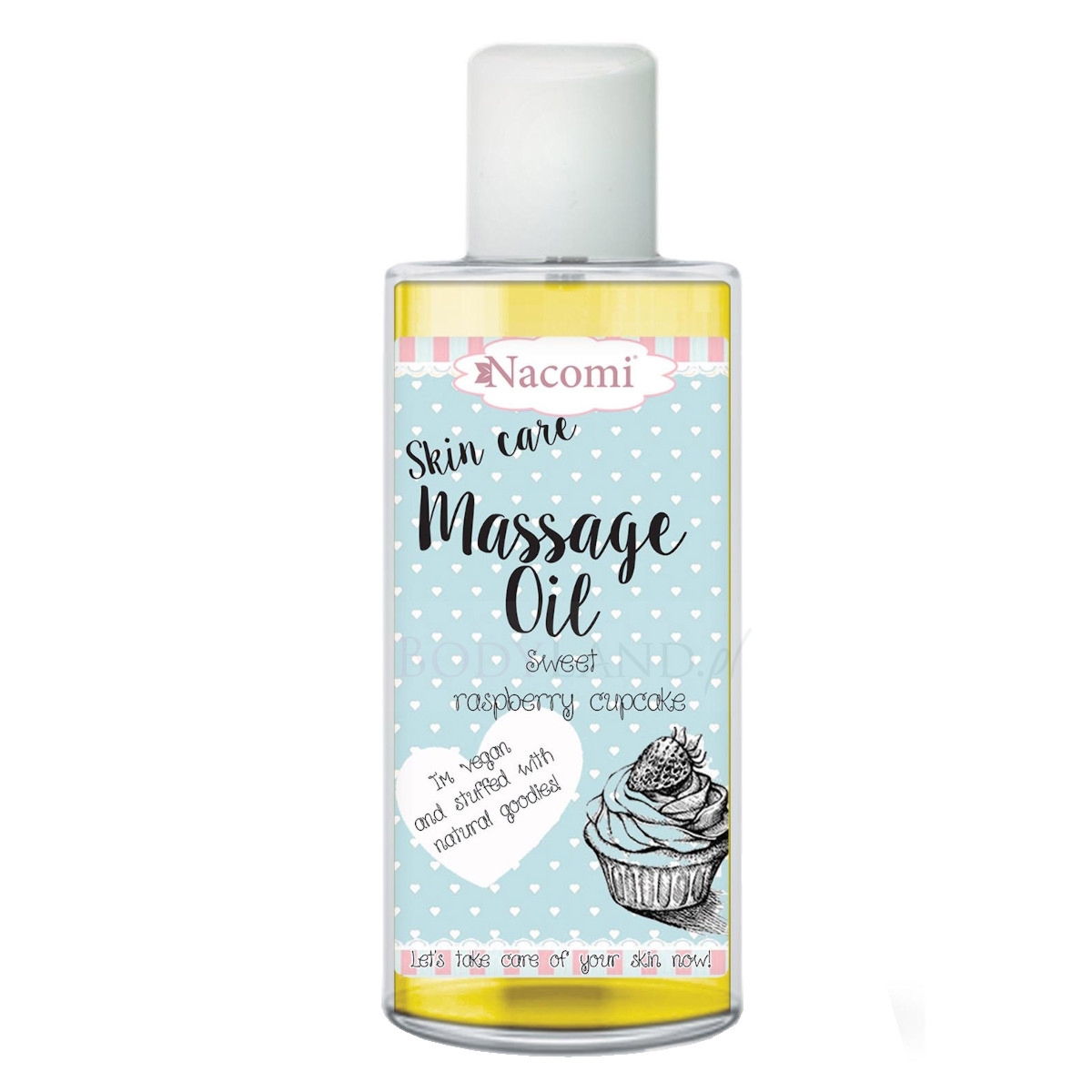 Olejek do ciała o działaniu odżywczym Nacomi - Słodka Malinowa Babeczka, 150 ml