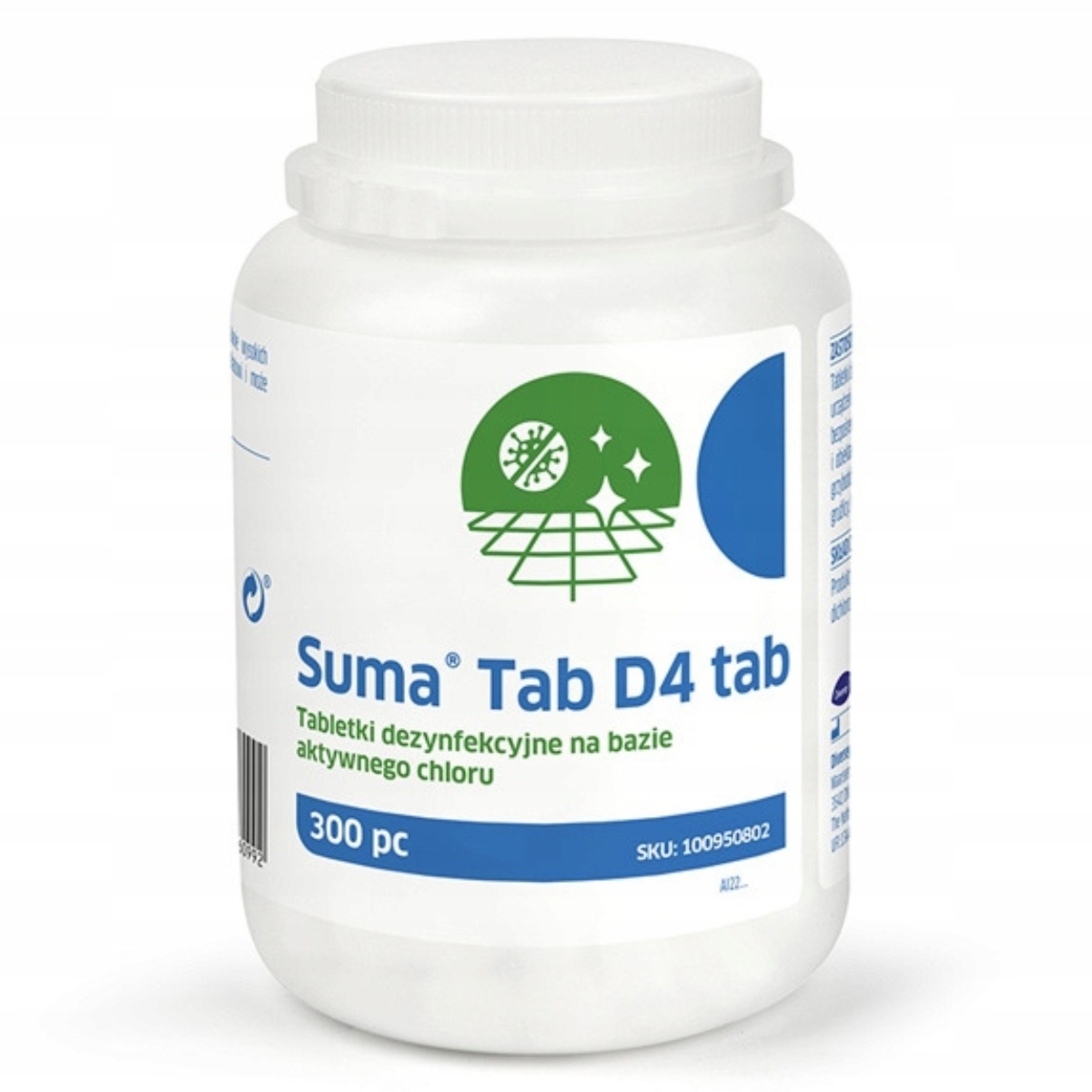Tabletki do dezynfekcji na bazie chloru Suma Tab D4 - 300 sztuk