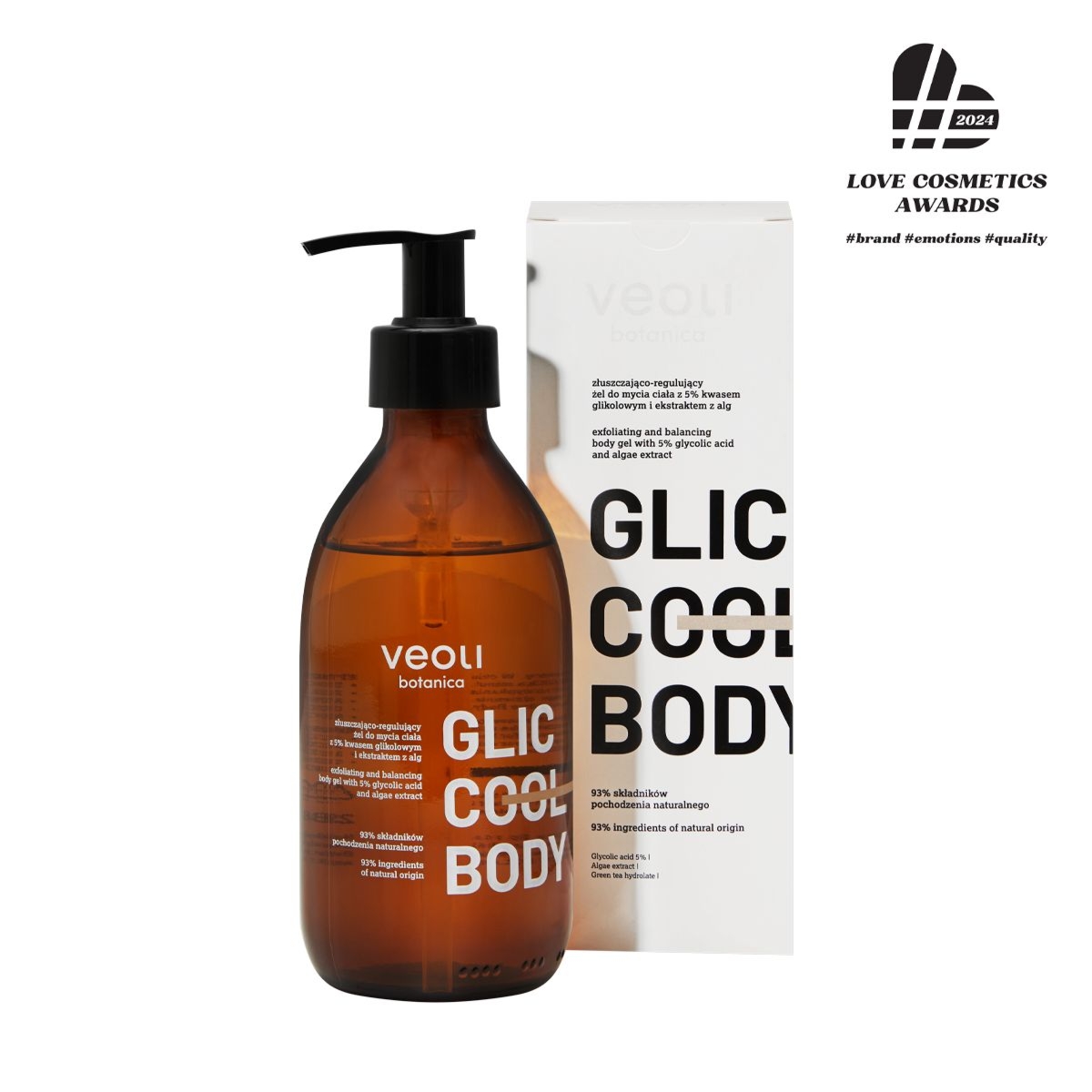 Veoli Botanica GLIC COOL BODY żel złuszczająco-regulujący - 280ml