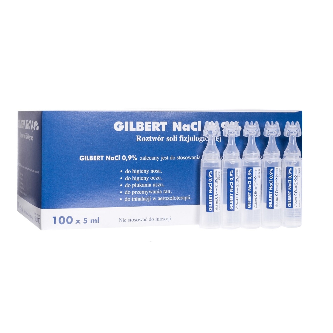 Gilbert NaCl 0,9%- sól fizjologiczna 5ml ampułka - zestaw 5 szt.