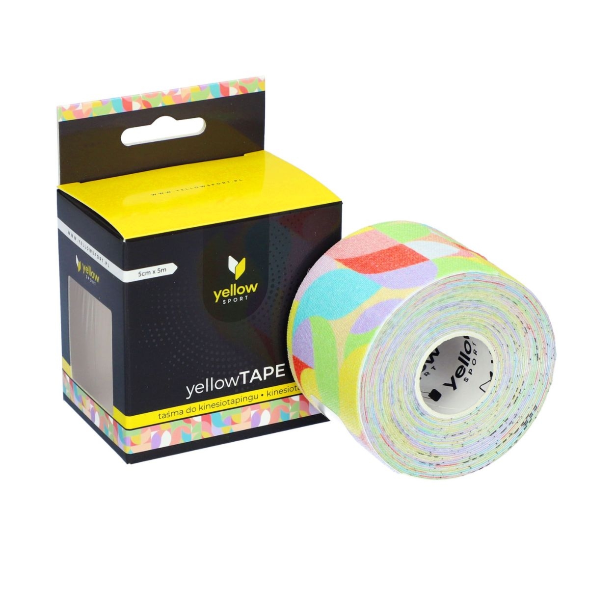 YellowTAPE Taśma do kinesiotapingu - Pastelowy abstrakt - 5 cm x 5m