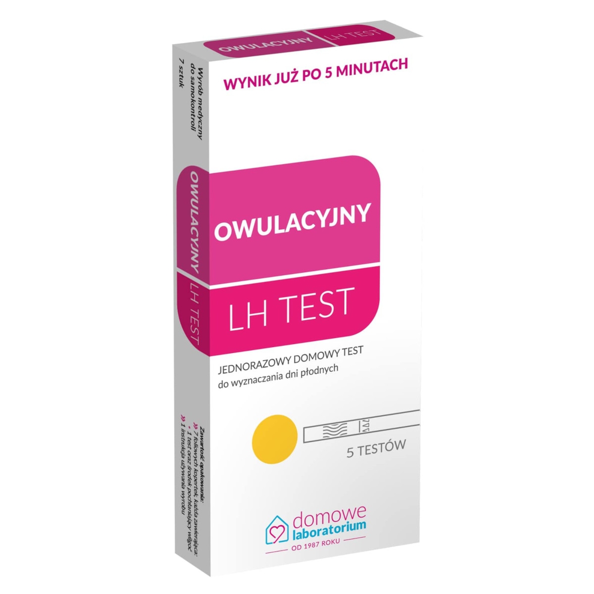 Test owulacyjny do wyznaczania dni płodnych LH TEST Hydrex - 5 sztuk