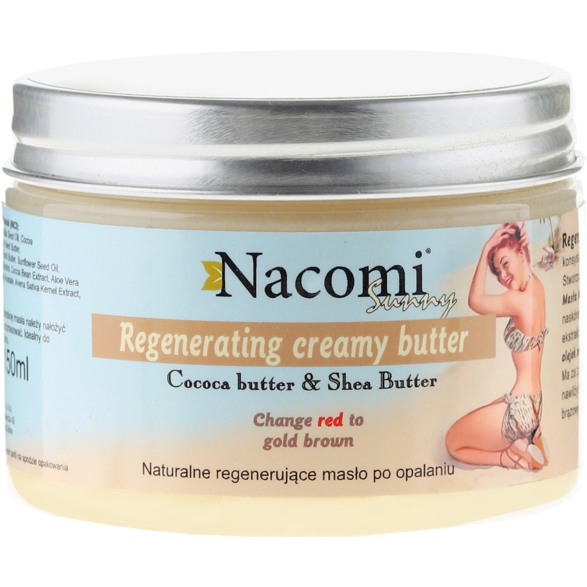 Regenerujące masło do ciała po opalaniu Nacomi Sunny, 150 ml
