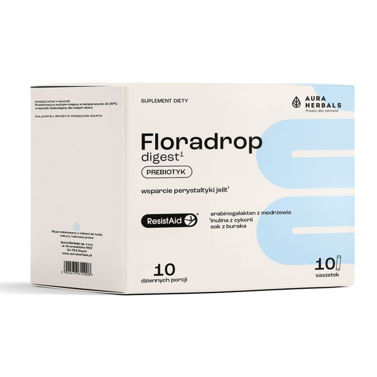 Prebiotyk Aura Herbals Floradrop Digest - 10 saszetek