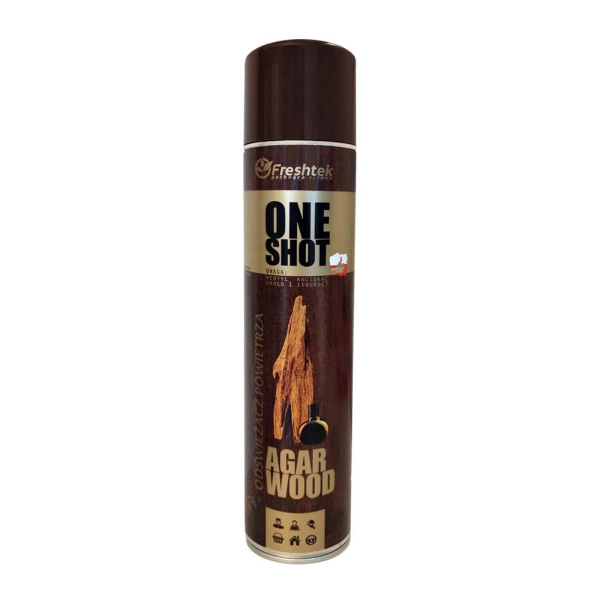 Freshtek One Shot Odświeżacz powietrza Premium Line - AgarWood - 600 ml