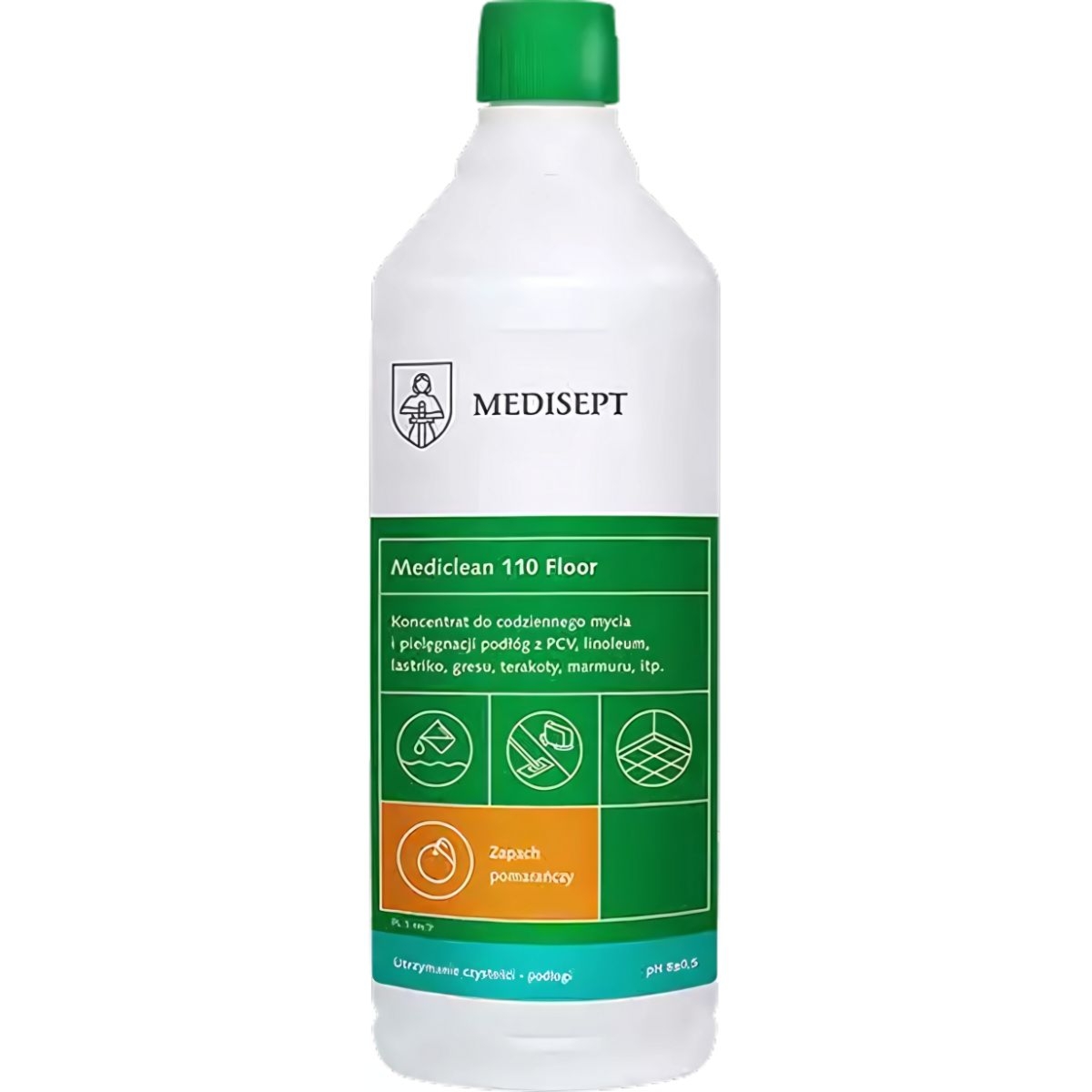 Medisept MEDICLEAN 110 Floor - koncentrat do mycia podłóg-1L-Pomarańcza