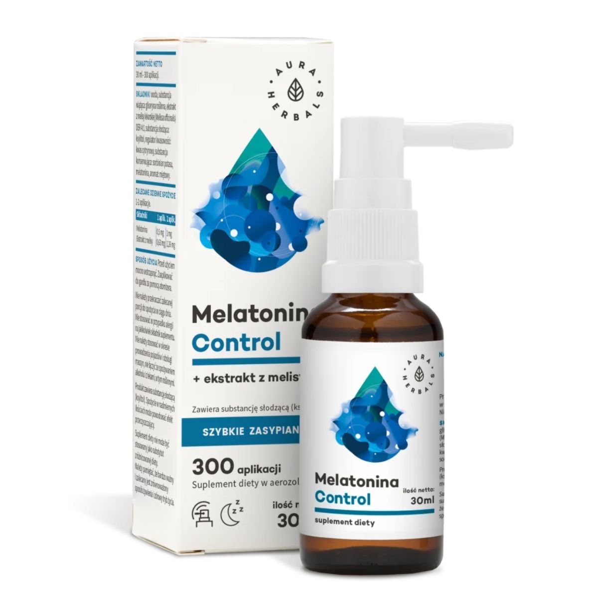 Aura Herbals Melatonina Control + Melisa - Aerozol 30 ml