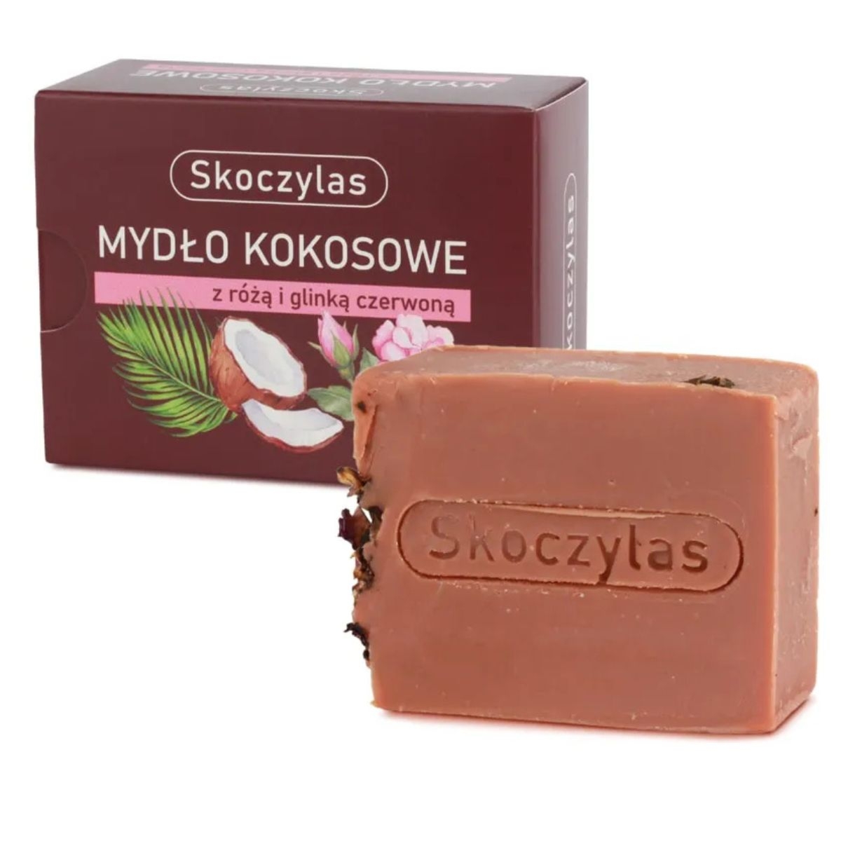 Mydło kokosowe z różą i glinką czerwoną Skoczylas - 100 g