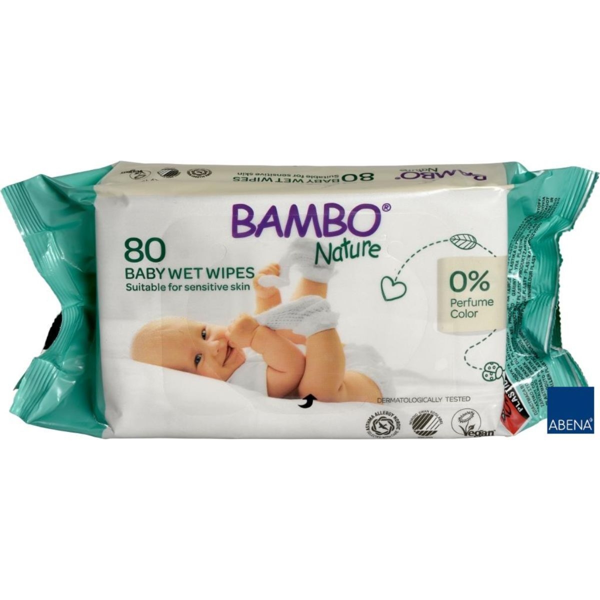 Abena Chusteczki nawilżane Bamboo Nature - 80 sztuk