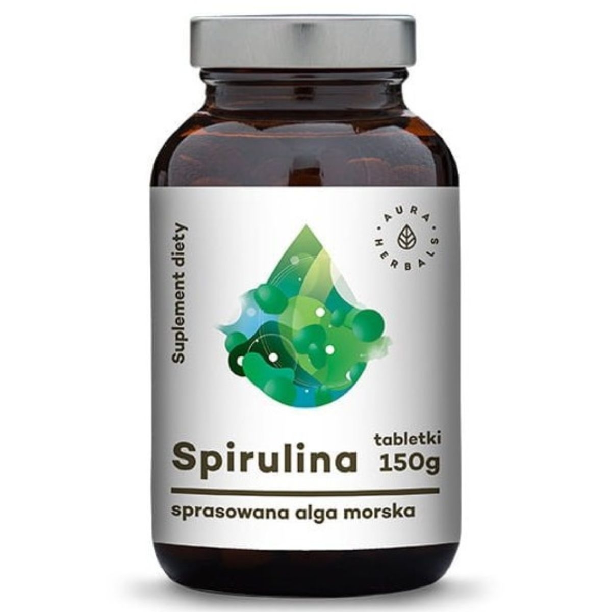 Zdjęcia - Witaminy i składniki mineralne Aura Herbals Spirulina 150g - 600 tabletek 