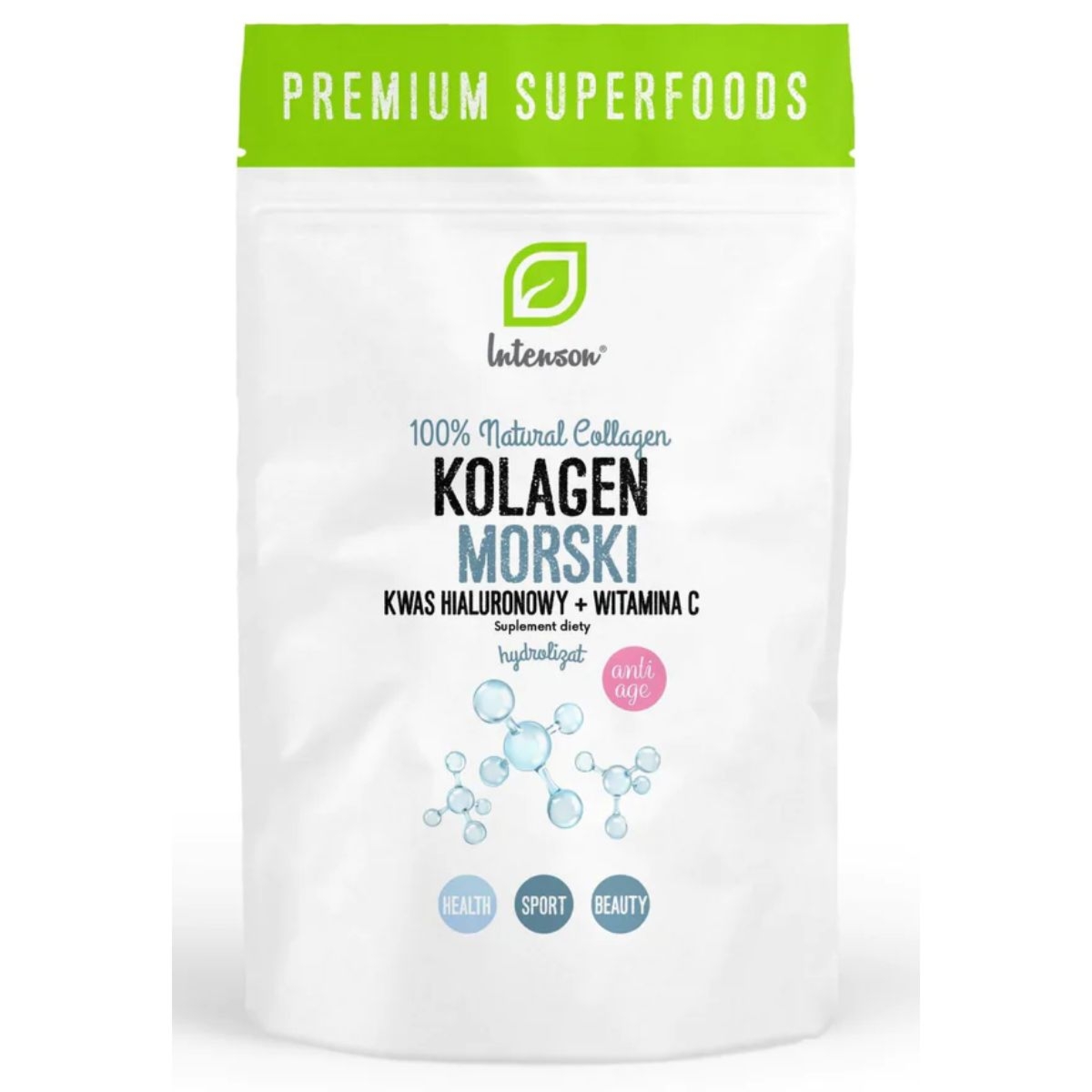 Zdjęcia - Witaminy i składniki mineralne Intenson Kolagen Morski + Wit C + Kwas Hialuronowy - Mocne stawy - 60 g