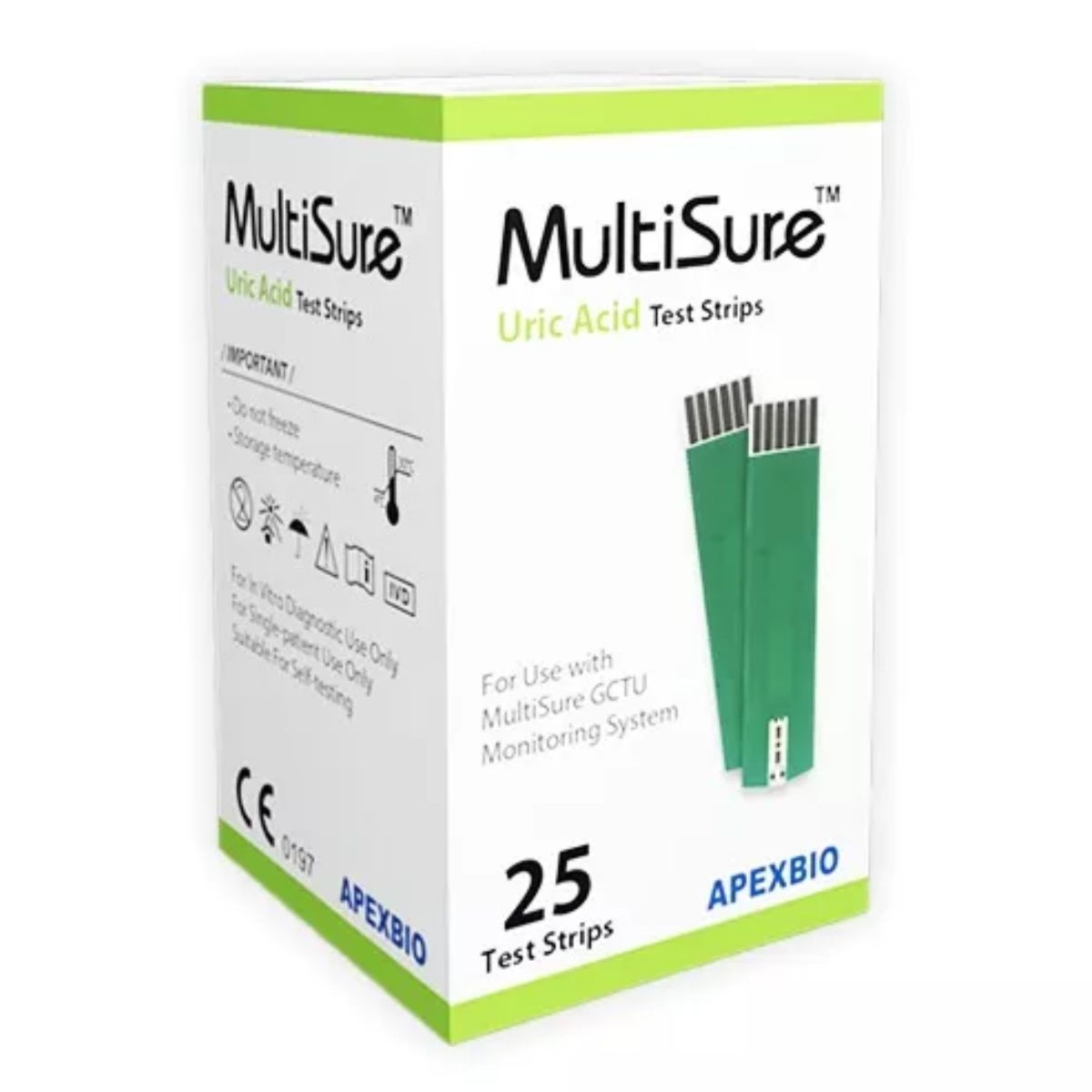 Diather MultiSure GCTU - Paski do pomiaru kwasu moczowego - 25 sztuk