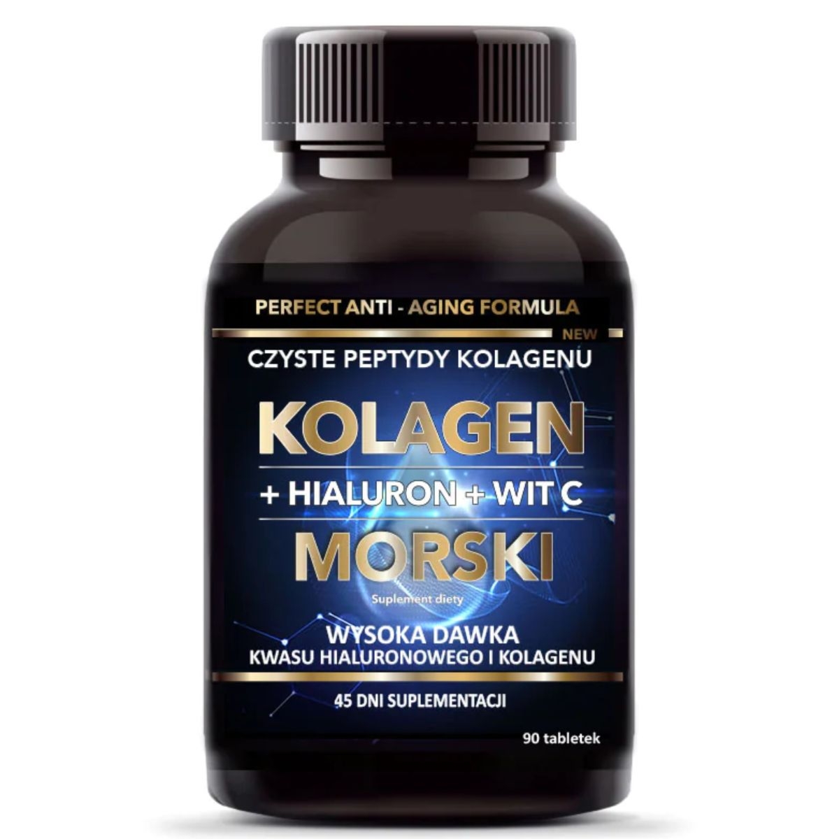 Intenson Kolagen Morski + Kwas Hialuronowy + Witamina C - 90 tabletek