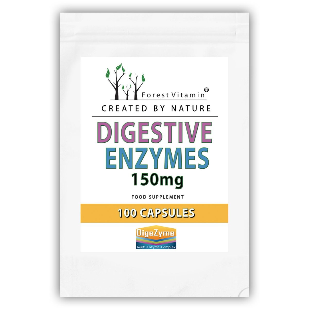 FOREST VITAMIN Enzymy Trawienne DigeZyme 100 kapsułek
