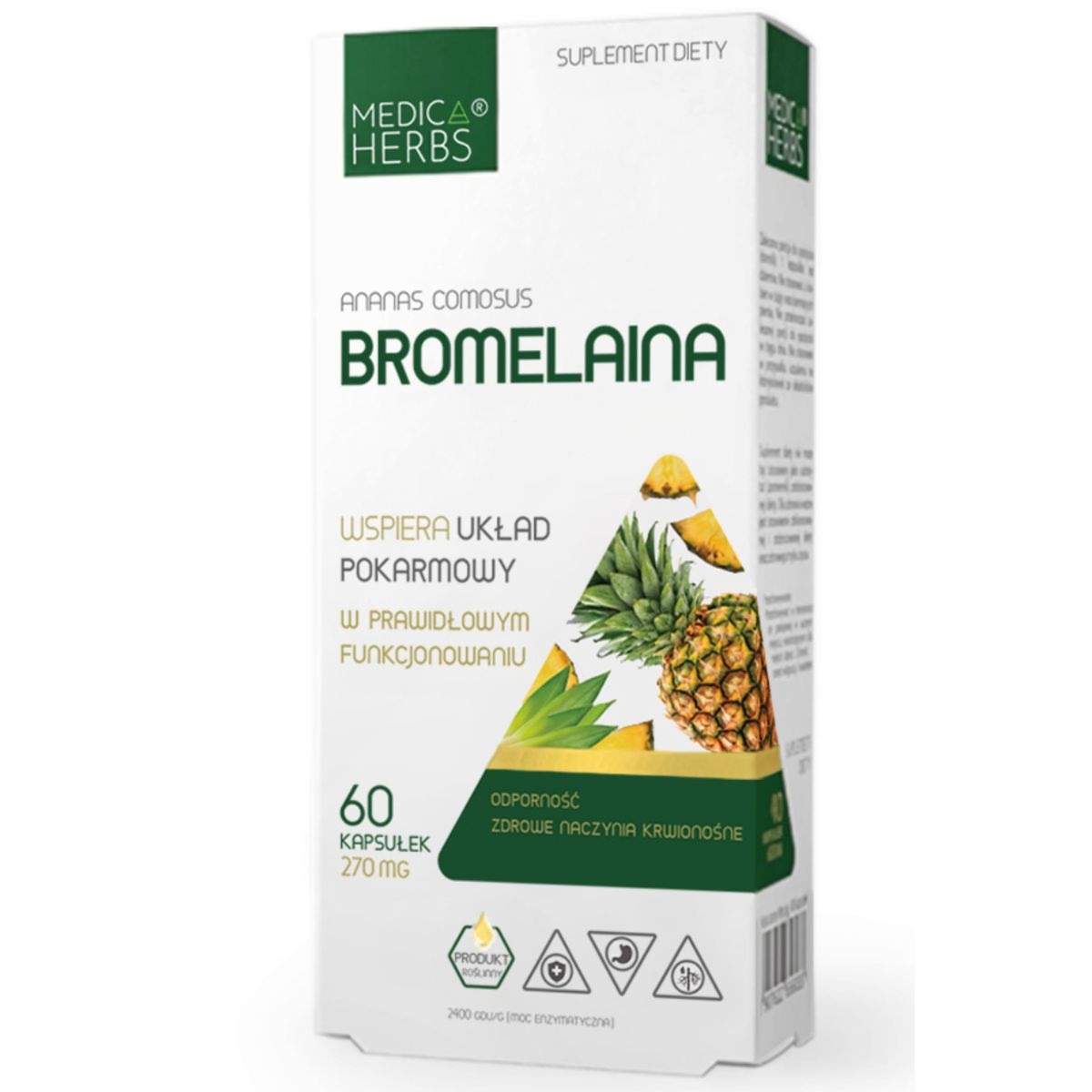 Medica Herbs Bromelaina - Zdrowy układ pokarmowy - 60 kapsułek