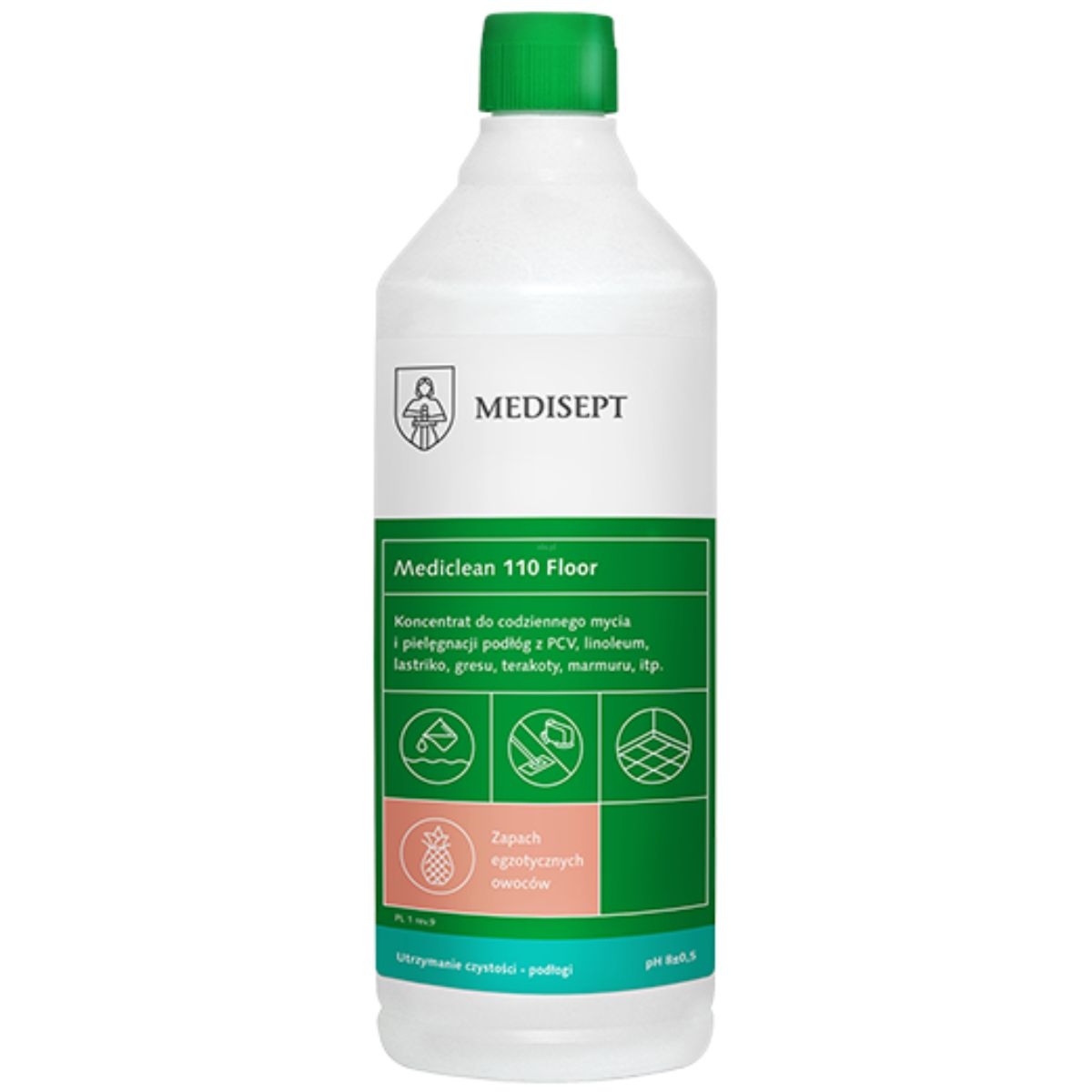 Medisept MEDICLEAN 110 Floor - koncentrat do mycia podłóg 1L- Owoce egzotyczne