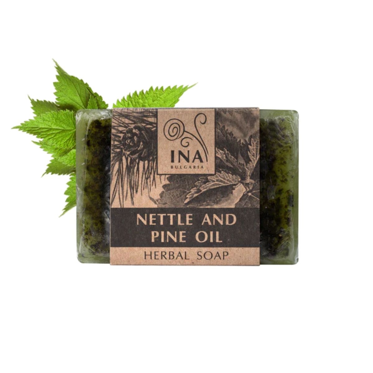 InaEssentials Naturalne mydło ziołowe z pokrzywy i sosny - 105g