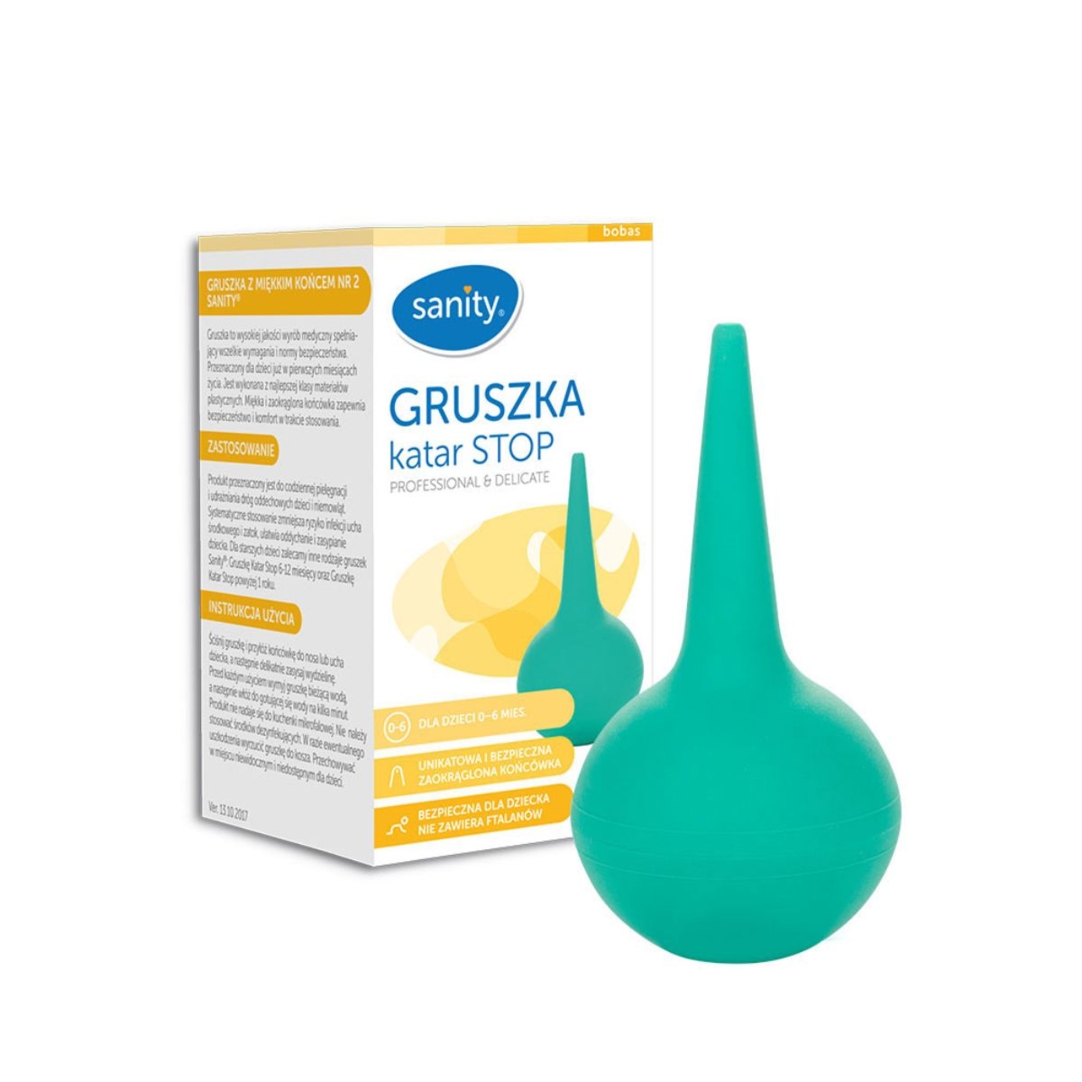 Sanity - Gruszka Katar Stop od pierwszego dnia życia - 0-6m