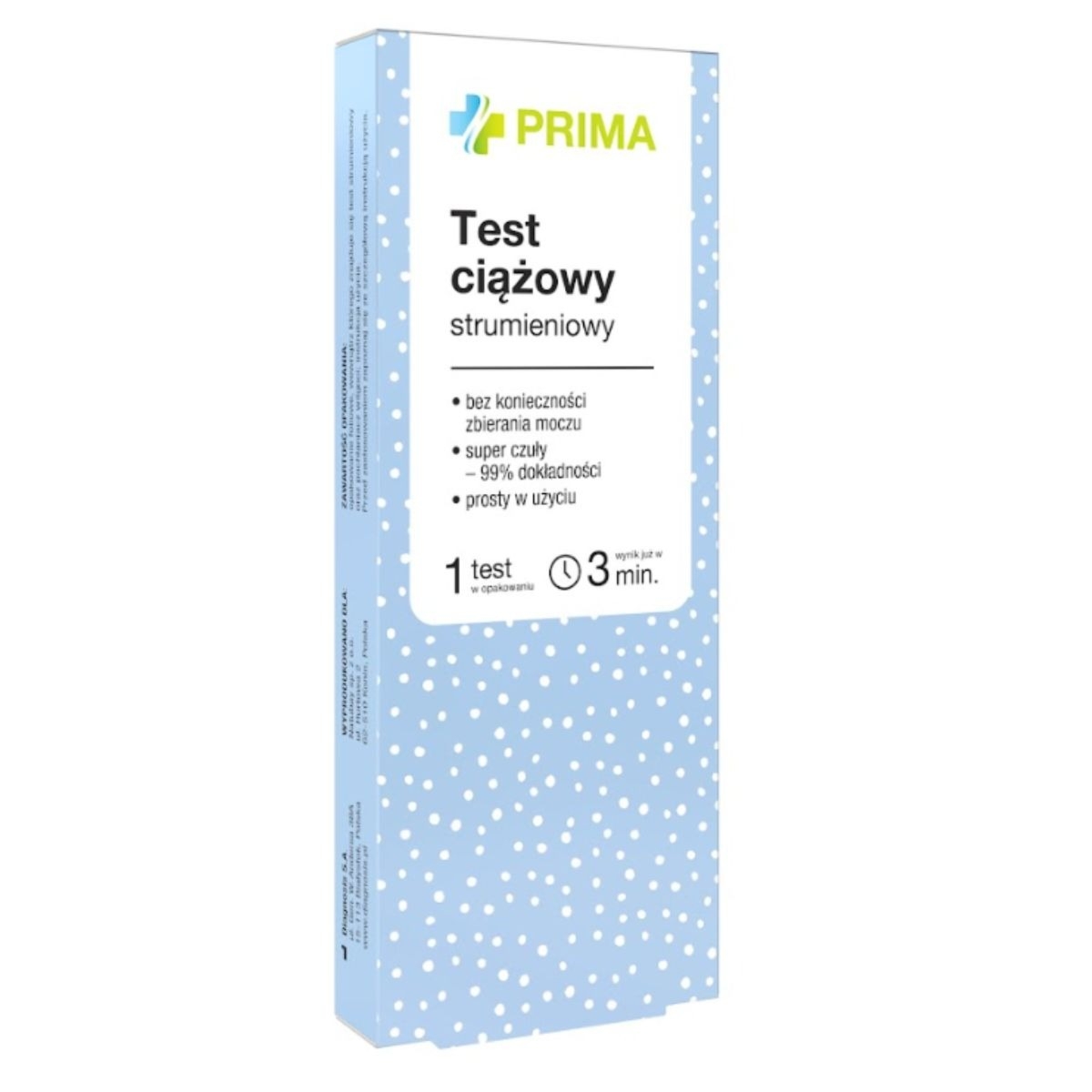 Test ciążowy strumieniowy Prima  - 1 sztuka