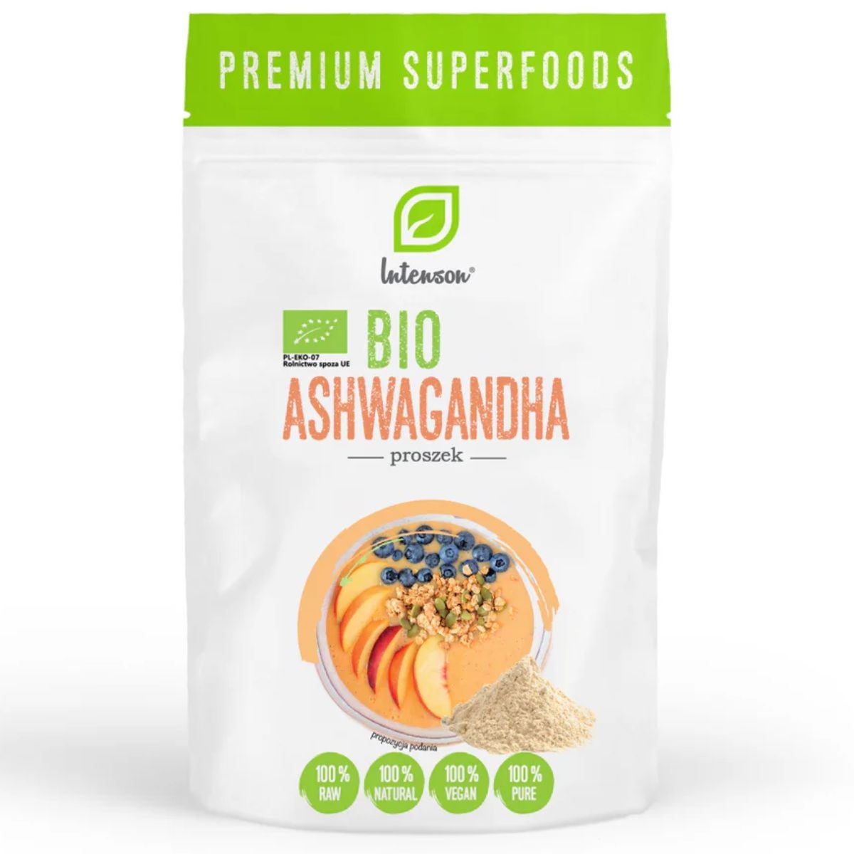 Intenson Bio Ashwagandha proszek - 90g
