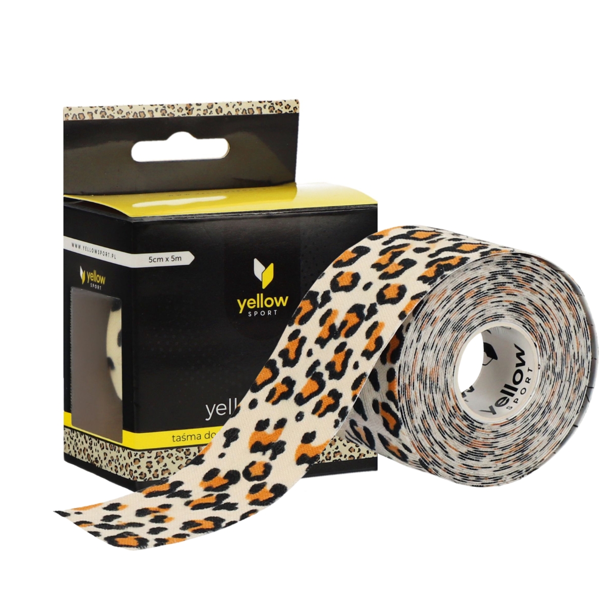 YellowTAPE Taśma do kinesiotapingu 5 cm x 5 m - Panterka