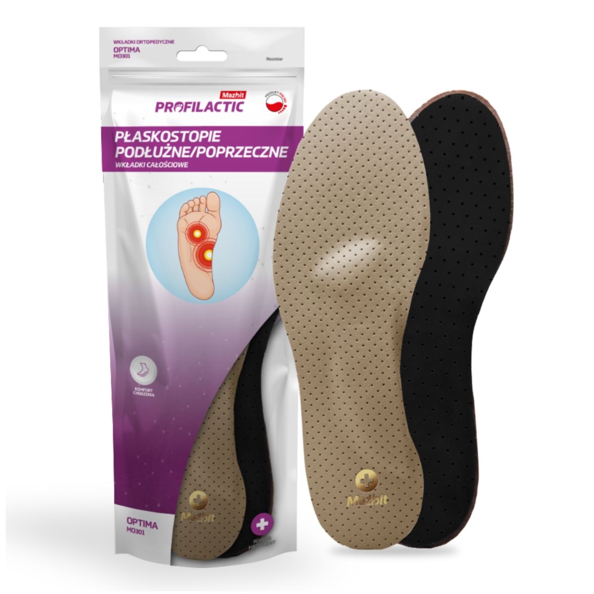 Profilowane wkładki do butów - Mazbit Optima - 45