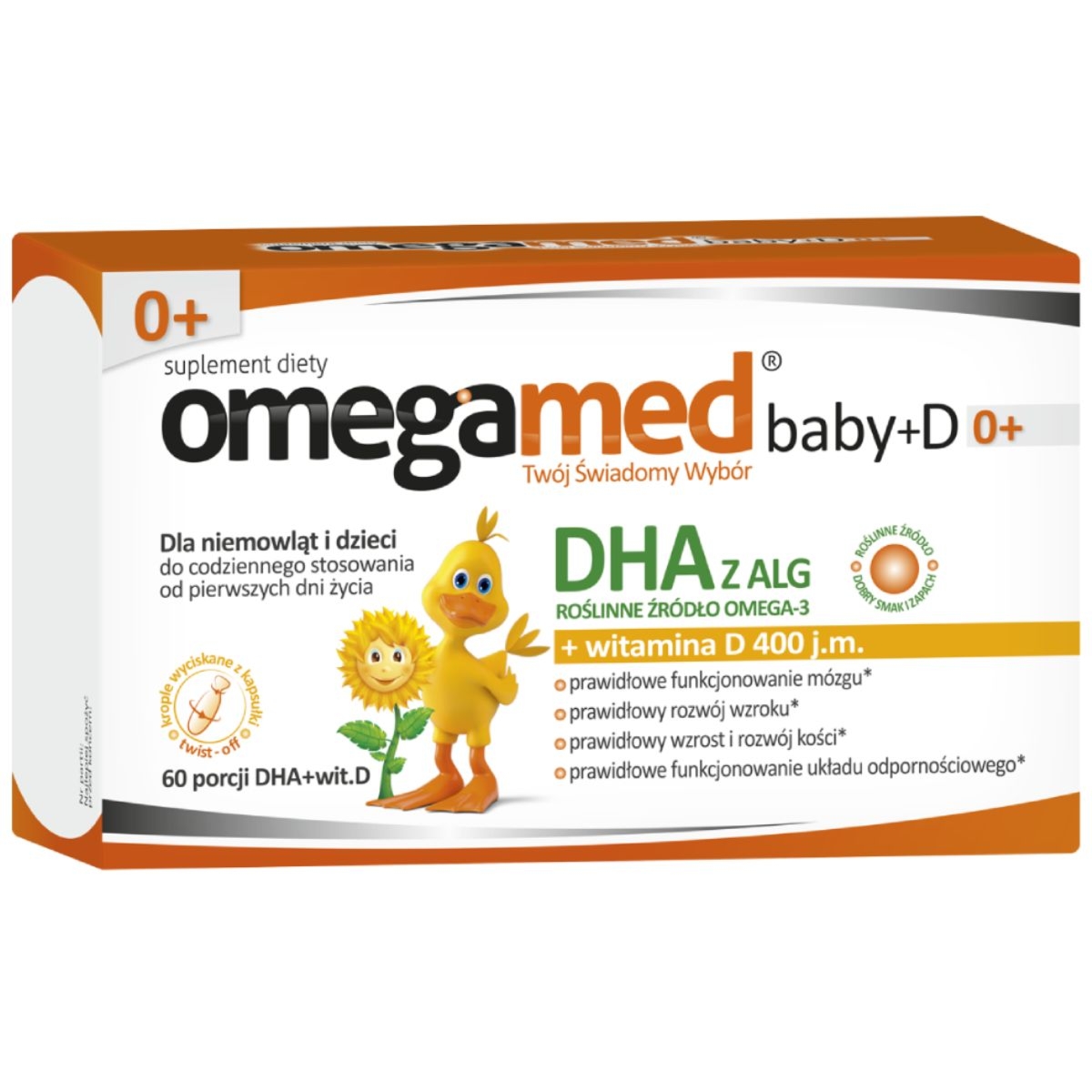 OmegaMed Baby + witamina D od 0+ 60 kapsułek