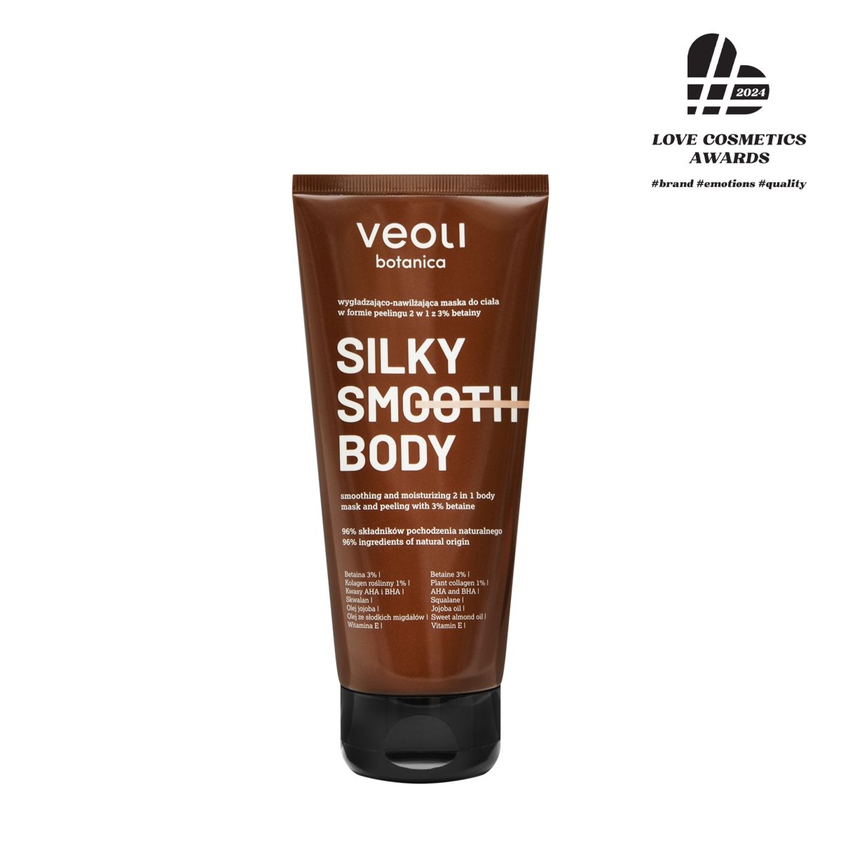 Veoli Botanica SILKY SMOOTH BODY wygładzająco - nawilżająca maska-peeling