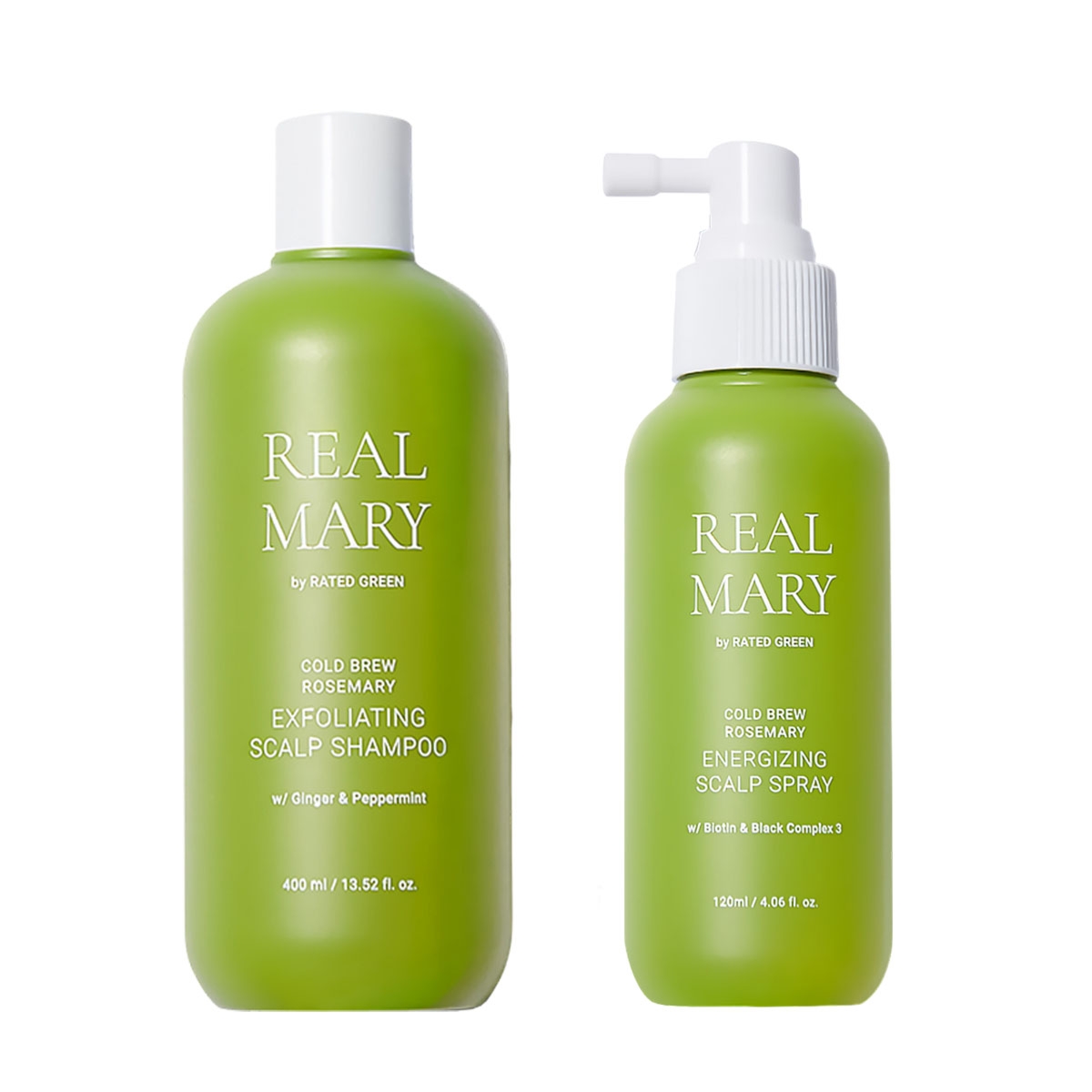 Zestaw Real Mary Złuszczający szampon + pobudzający spray