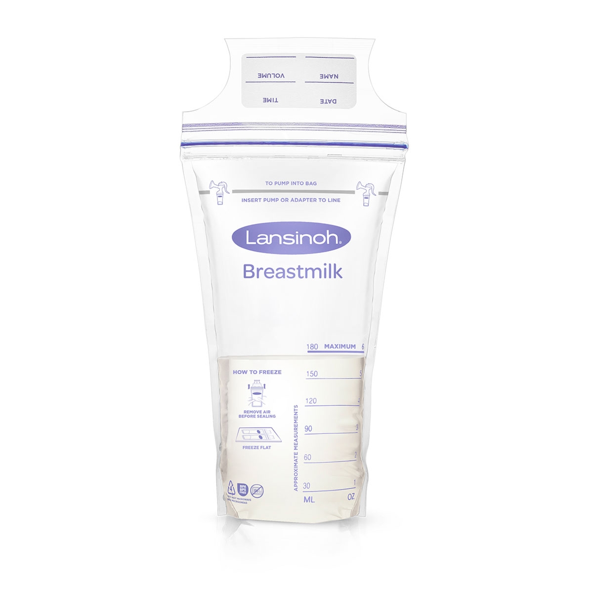 Woreczki do przechowywania pokarmu Lansinoh - mocne i wytrzymałe - 50 szt.