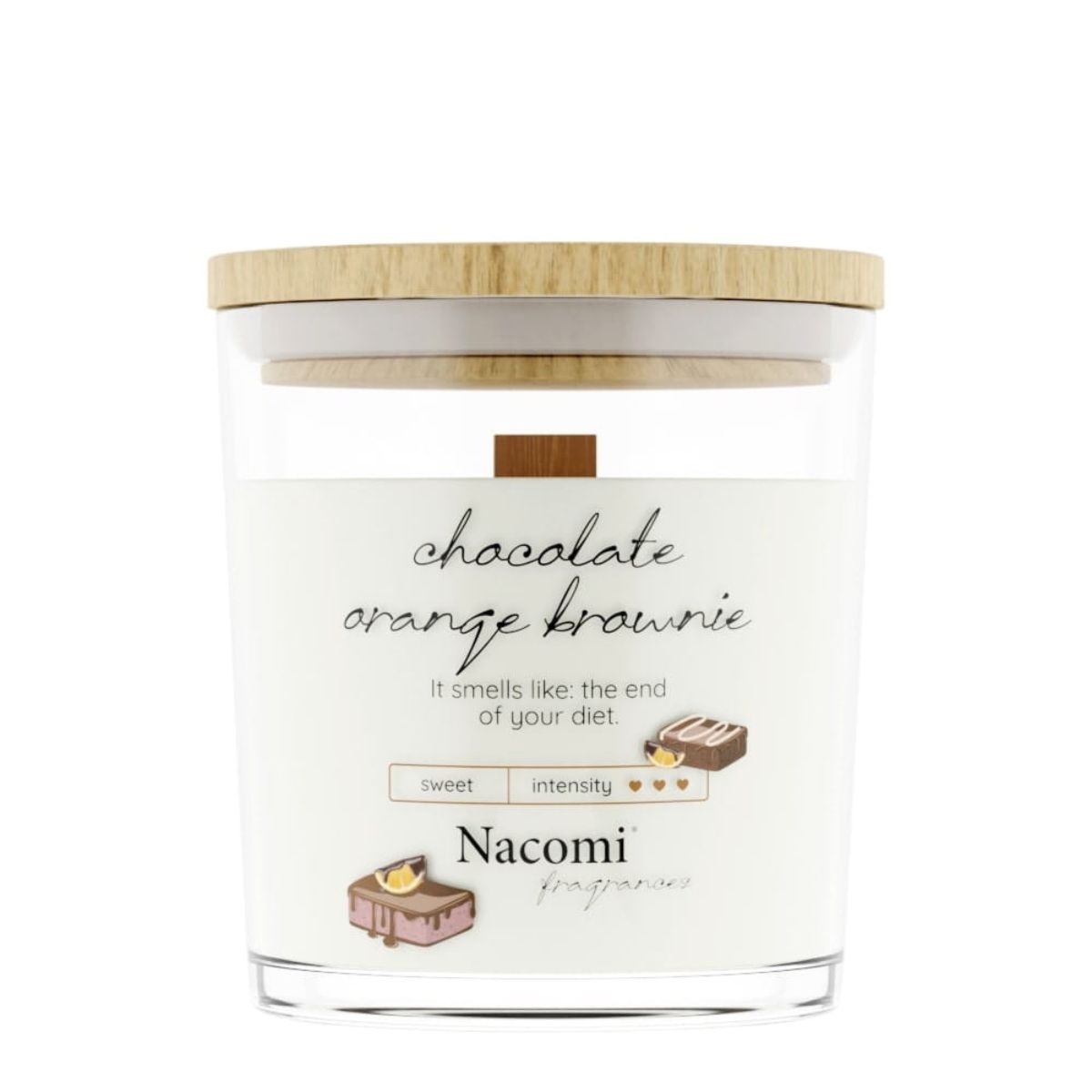 Nacomi Świeca sojowa - Chocolate orange brownie 140 g