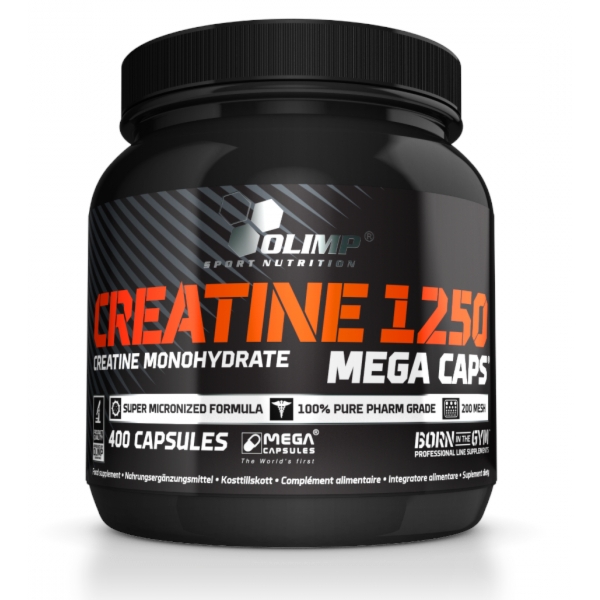 OLIMP Creatine, 1250 mg - Mega Caps 400 kaps. - Najmocniejsza KREATYNA w kapsułkach