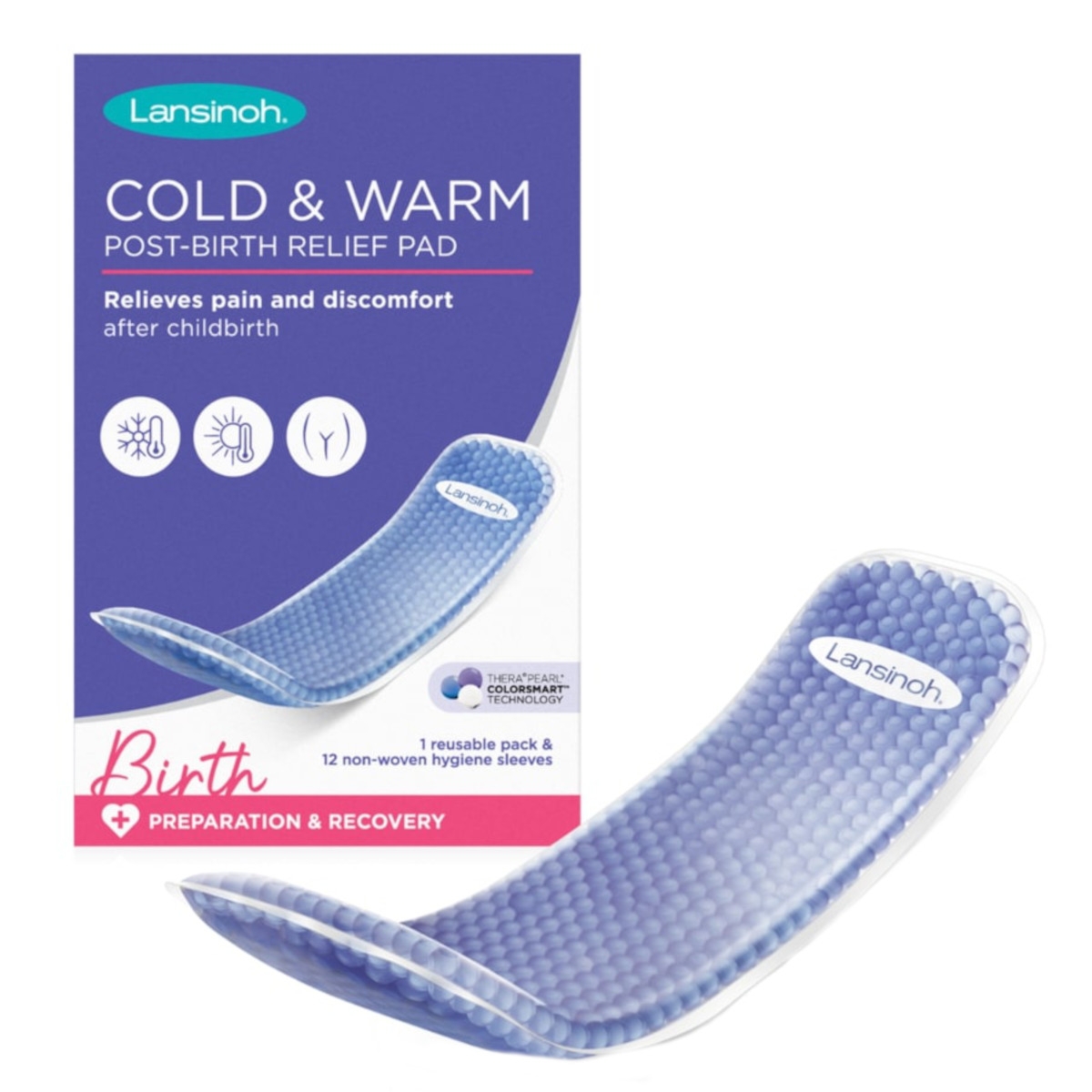 Wkładki żelowe poporodowe TheraPearl + 12 higienicznych pokrowców Lansinoh