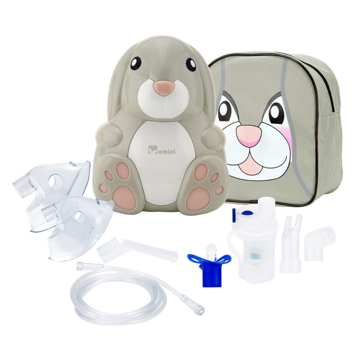 Nebulizator kompresorowo-tłokowy dla dzieci MOMINI NebuBunny - 1 szt.