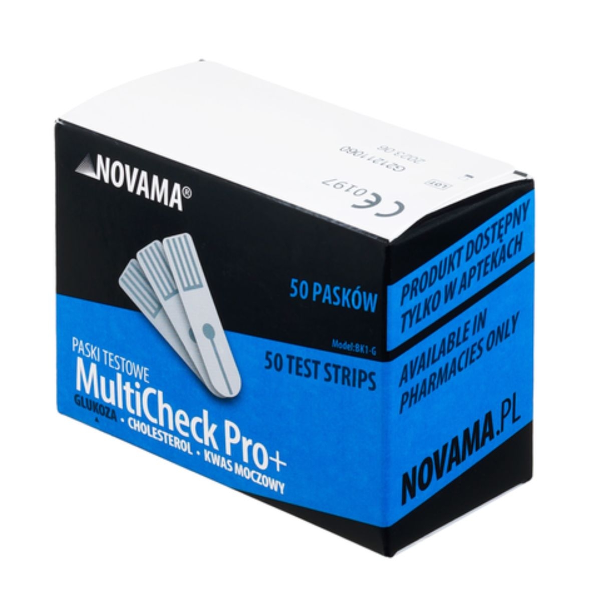 Novama paski testowe do pomiaru glukozy MultiCheck Pro+ - 50 sztuk