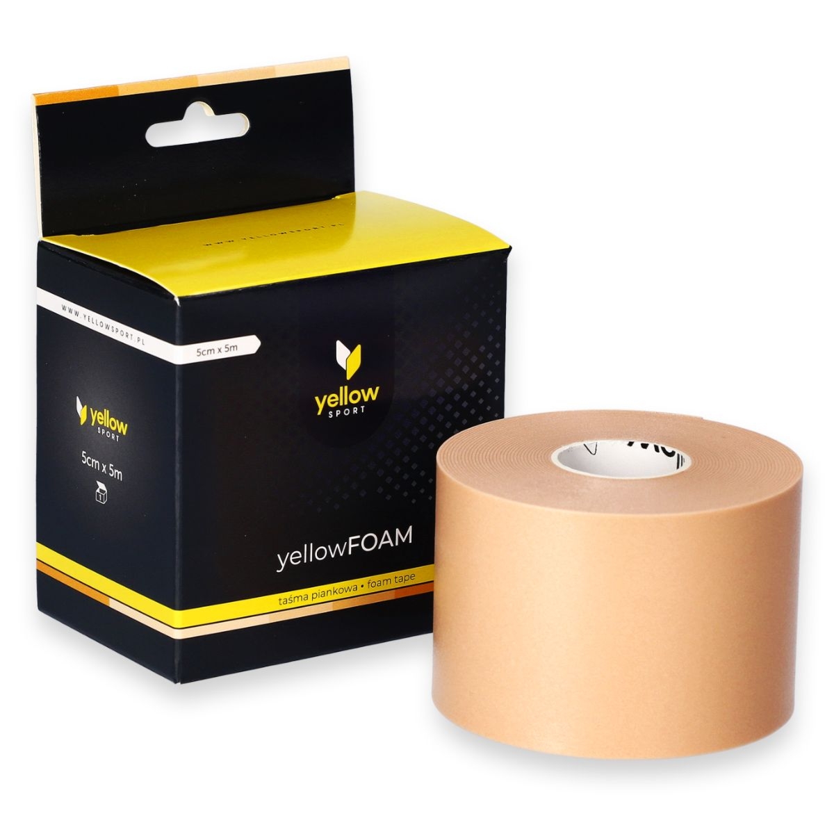 YellowTAPE  Taśma do kinesiotapingu różne kolory i rozmiary-Cielisty-5 cm