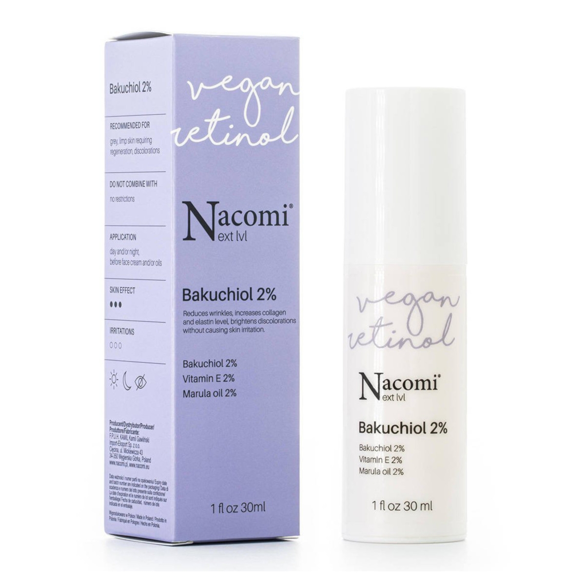 Serum wegańskie Nacomi Next level bakuchiol 2% - 30ml
