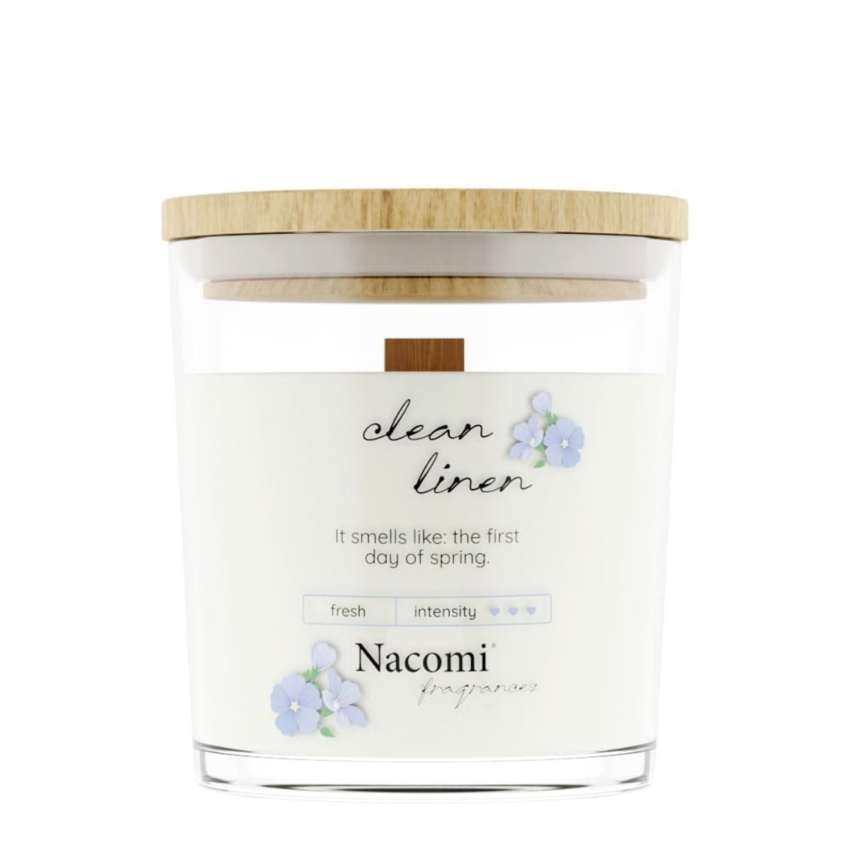 Nacomi Świeca sojowa - Clean linen 140 g