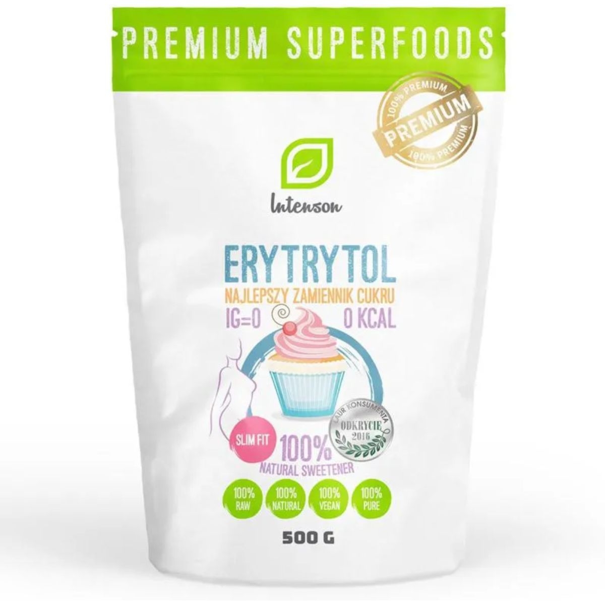 Intenson Erytrytol - Naturalny słodzik bez kalorii - 500g