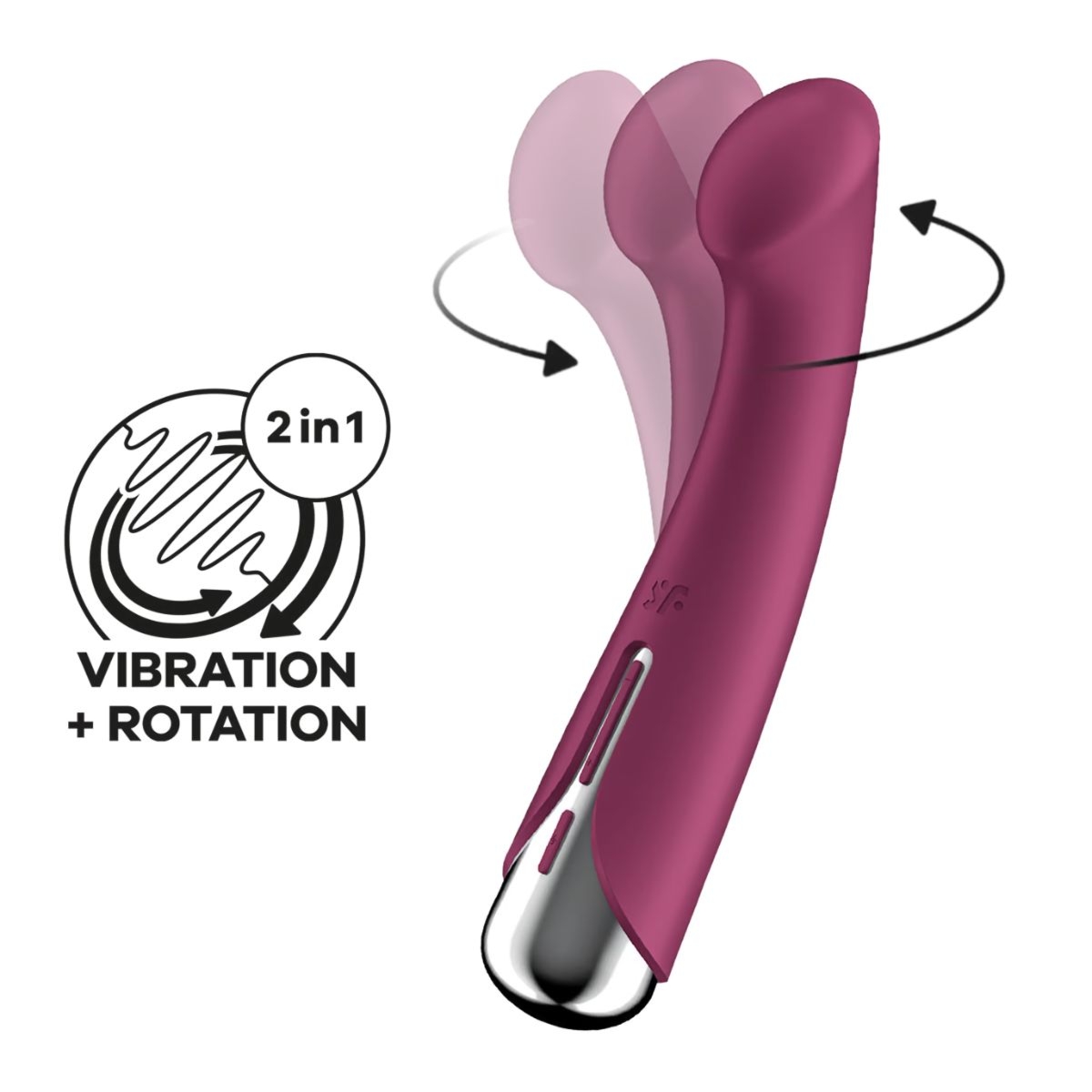 Wibratory do stymulacji punktu G Satisfyer Spinning G-spot 1 - czerwony
