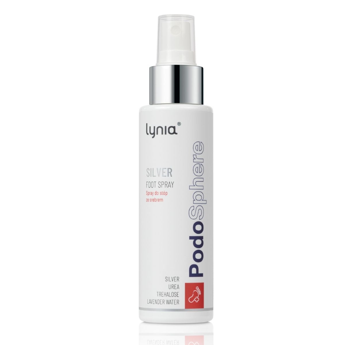 PodoSphere Spray do stóp ze srebrem, trehalozą i mocznikiem Lynia - 100 ml