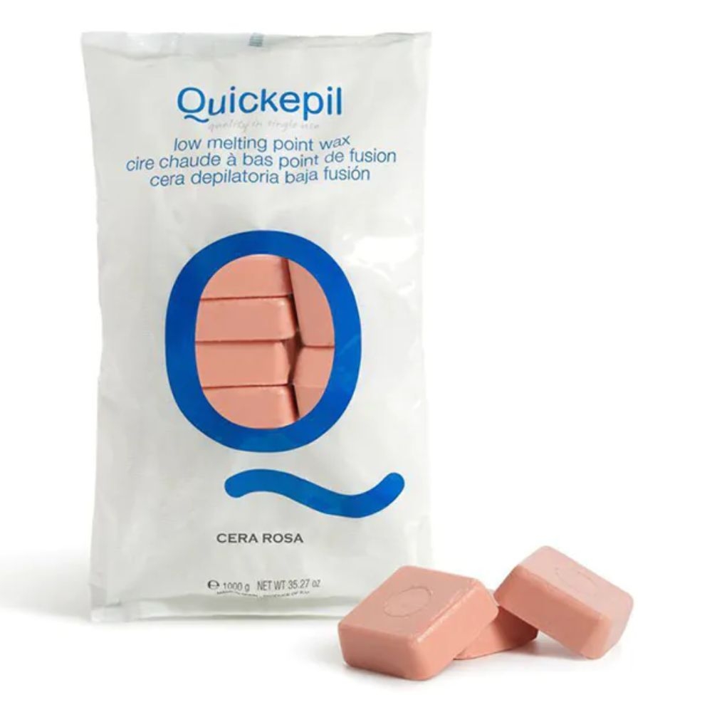 Wosk do depilacji twardy bezpaskowy Quickepil ROSE - 1kg