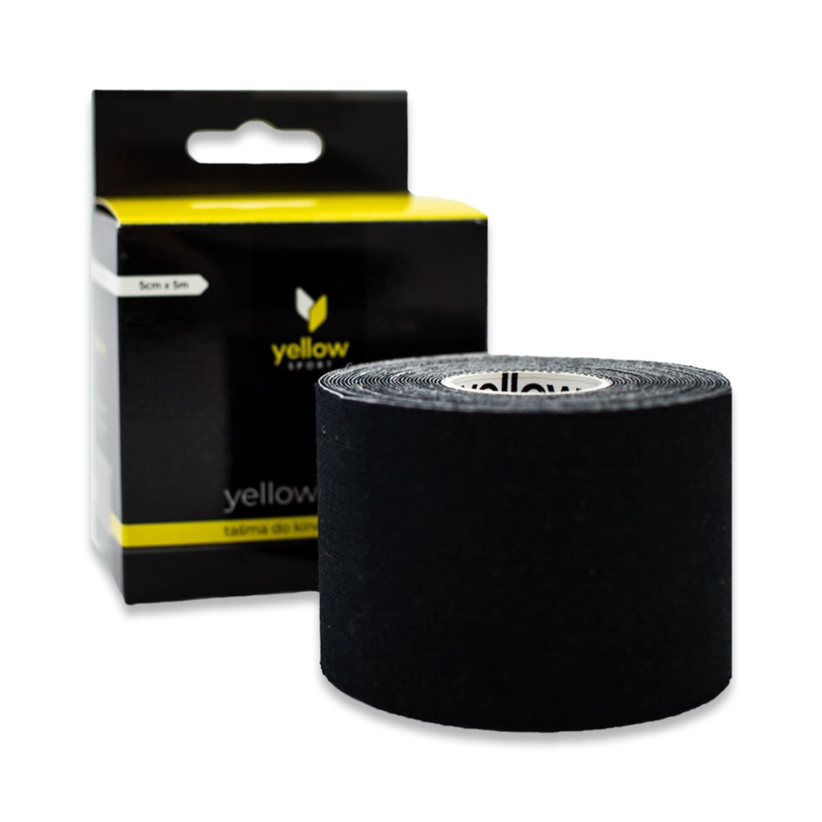YellowTAPE Taśma do kinesiotapingu - Czarny-5 cm