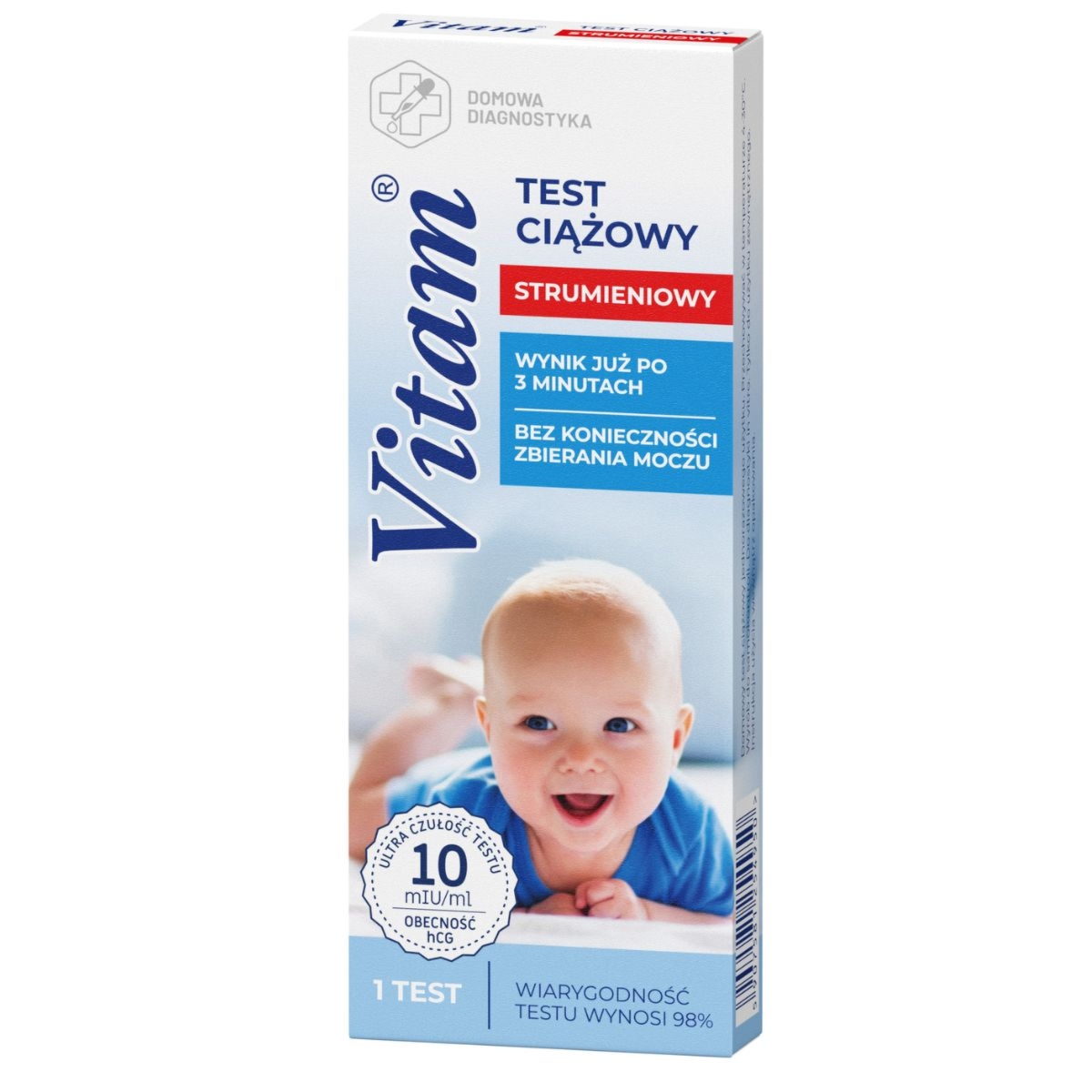 Diagnosis Test ciążowy strumieniowy Vitam - 1 sztuka