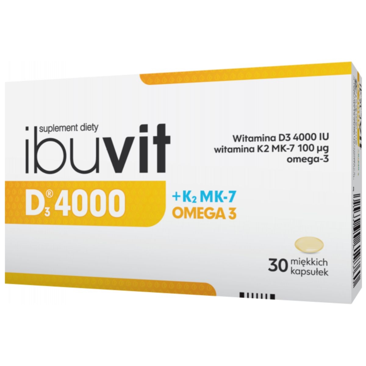 Zdjęcia - Witaminy i składniki mineralne K2 Ibuvit D3 4000 +  MK-7 Omega 3 - 30 kapsułek 