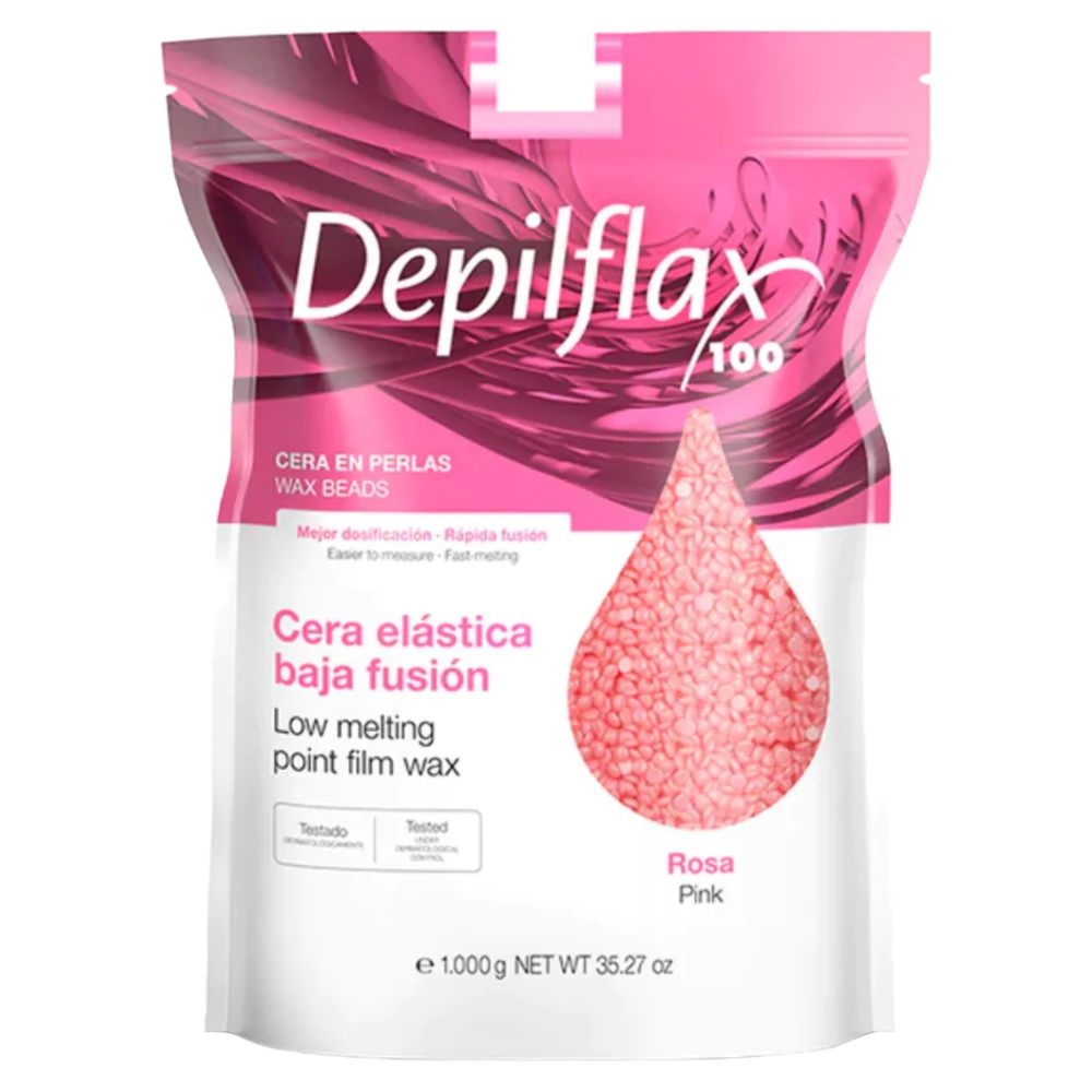 Elastyczny wosk do depilacji o niskiej temperaturze topnienia perłowy rosa - 1 kg