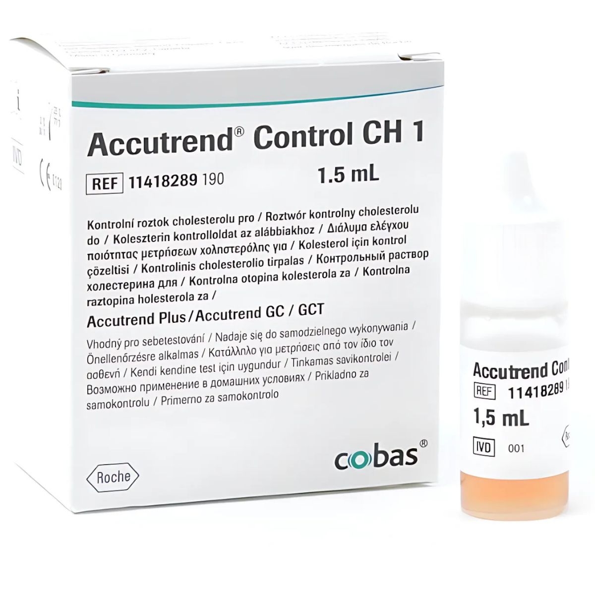 Roztwór kontrolny cholesterolu Accutrend Control CH1 Roche Diagnostics