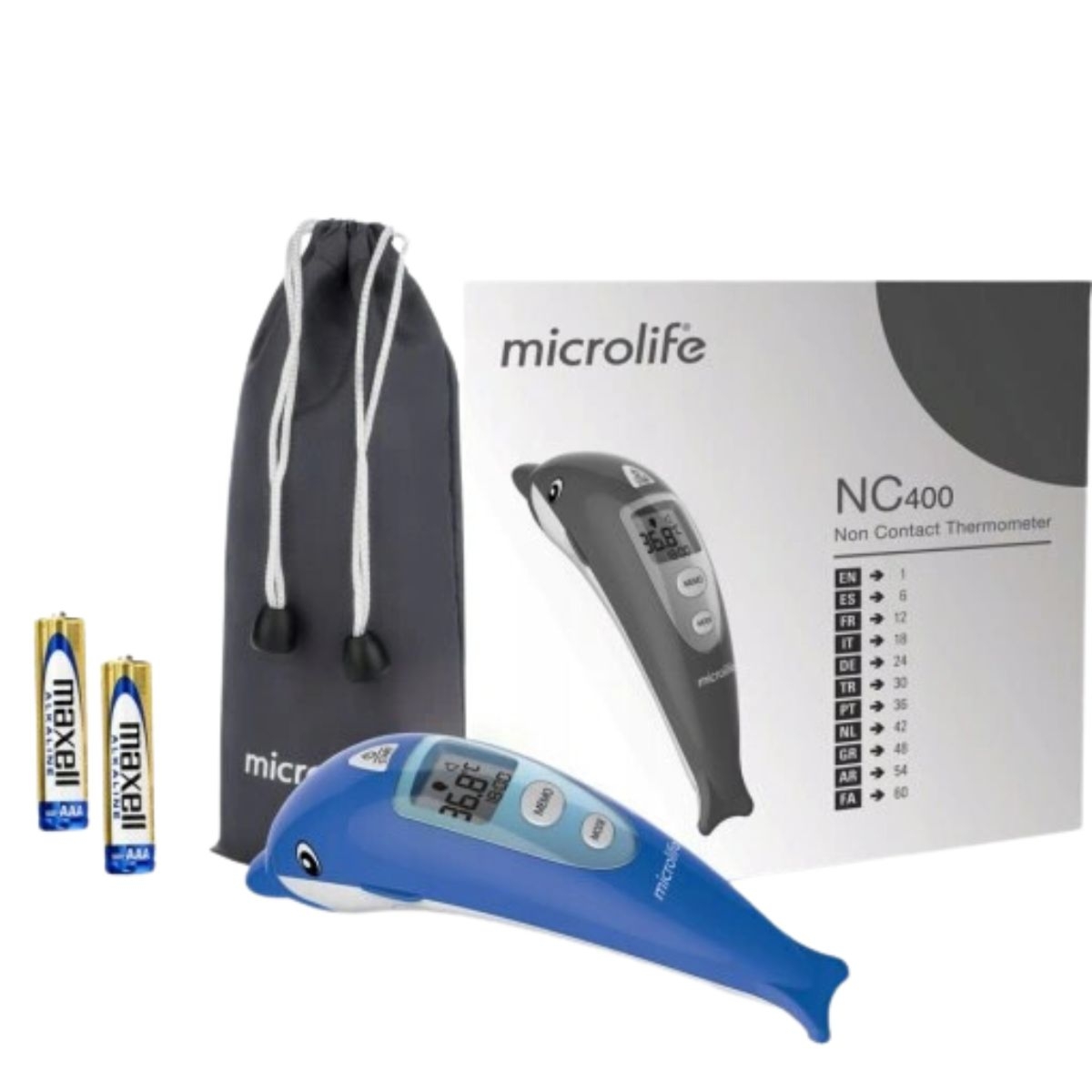 Termometr bezdotykowy dla dzieci Microlife Delfin NC400