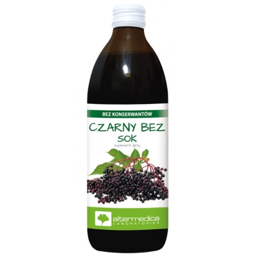 Alter Medica Sok 100% Czarny bez 500 ml *długi termin przydatności*